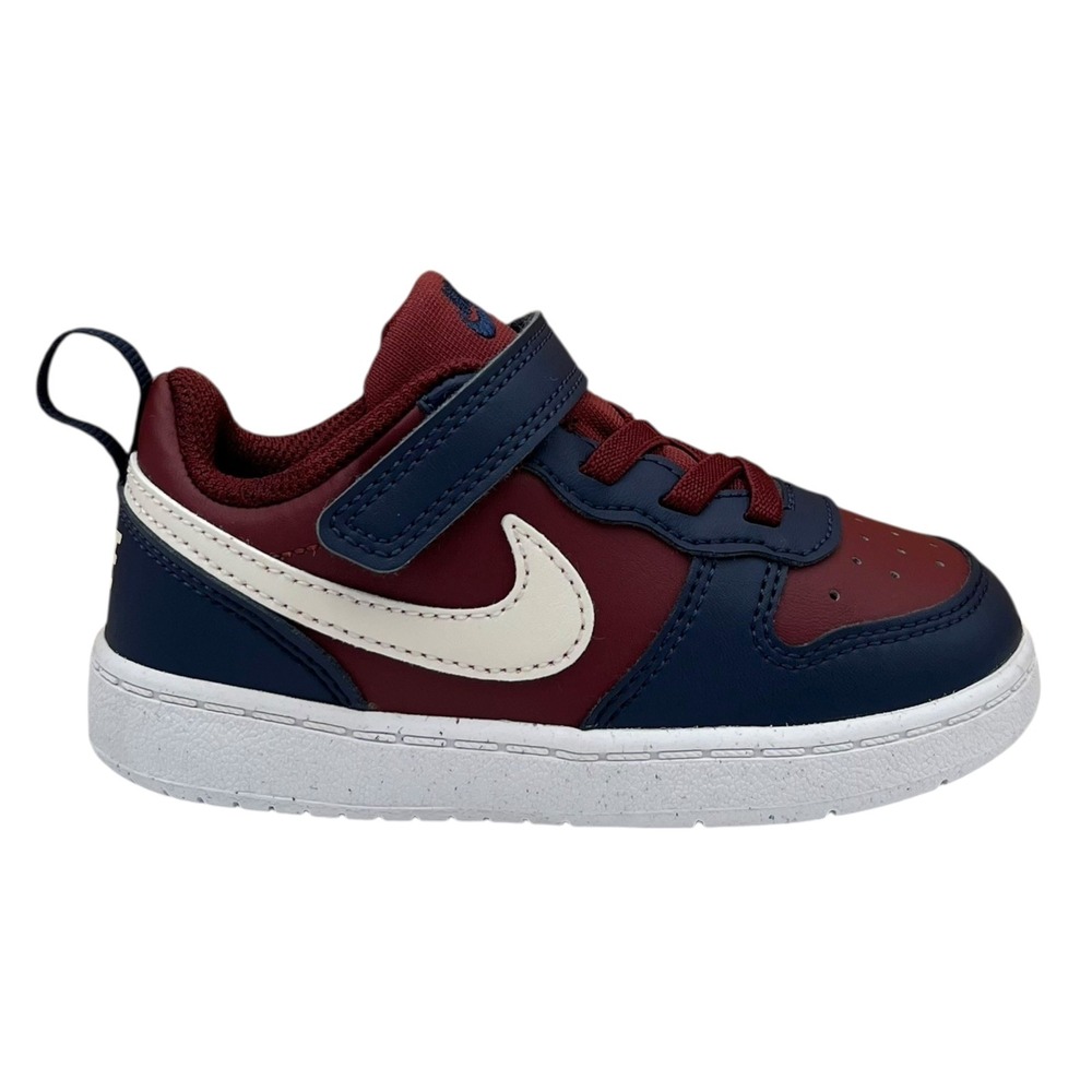 Nike Court Borough Low Toddler Boys Slip-on Sneakers Size 7 Dark Team Red Blue - Picture 4 of 15
